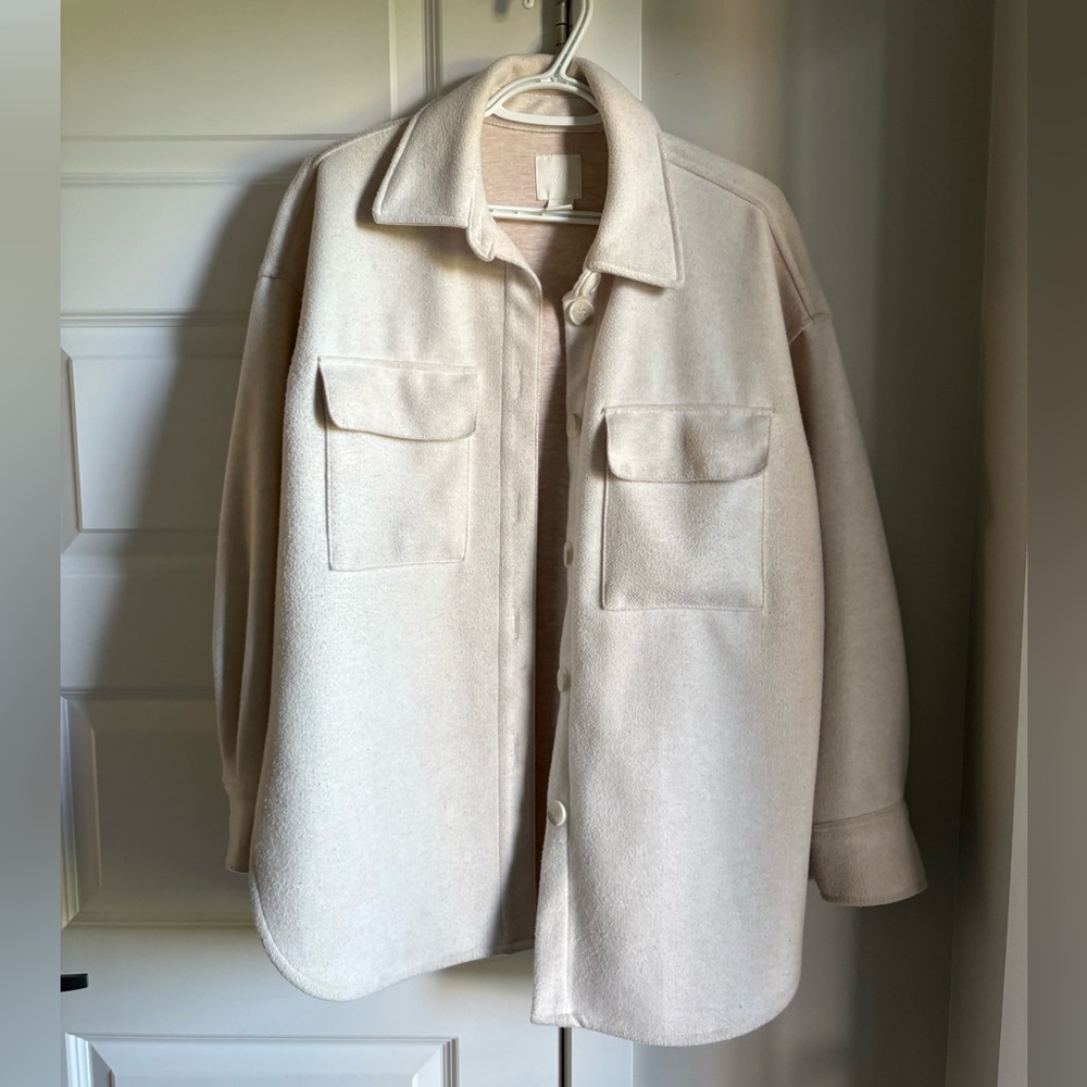 Cream coloured shacket
